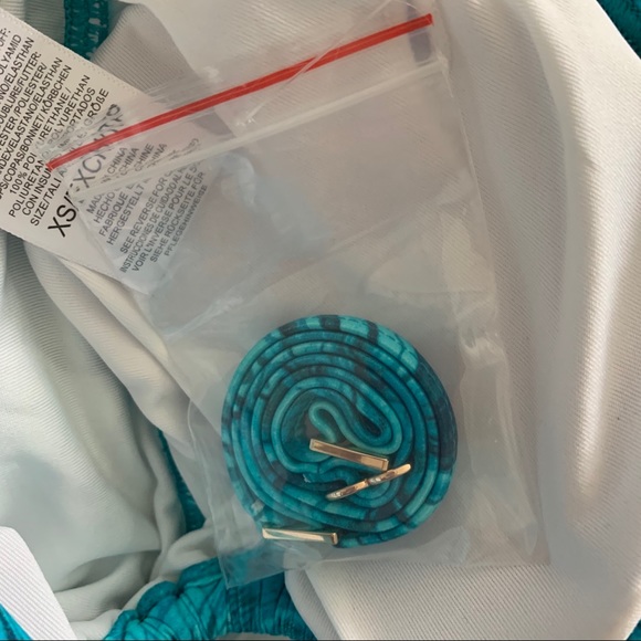 Michael Kors Teal Water Marble Logo Ring Tankini - Picture 7 of 14